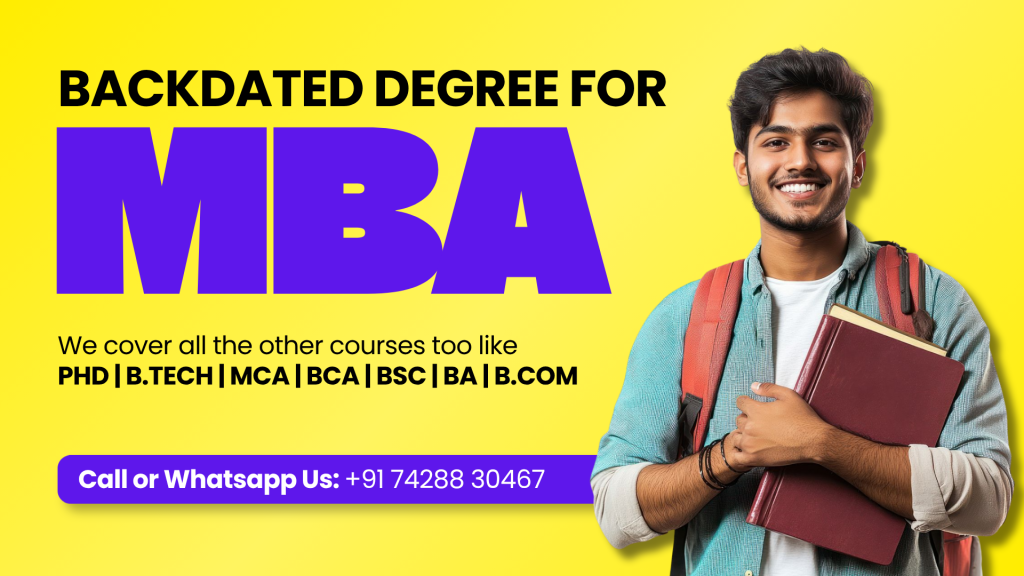 BACKDATED MBA DEGREE